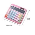 thumbnail image 3 of Cute Mechanical Calculator, Solar & Battery-Powered Office Calculator, 12-Digit Display, Retro Typewriter Style, Ideal for School & Office Use, Durable for Daily Calculations, 3 of 3