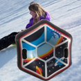 thumbnail image 4 of S SERENABLE Inflatable Snow Tube with Handles for Childern 120cm 120cm Hexagon, 4 of 9