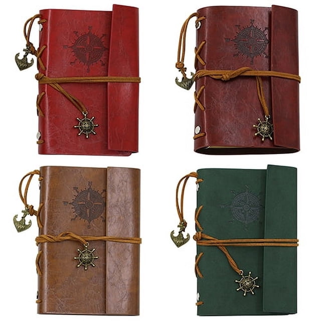 Cahier Rétro Lubelski à Ancre, Couverture en Similicuir, Journal, Livre de Voyage, Journal, Ficelle Vierge