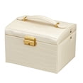 thumbnail image 1 of Mefallenssiah Women'S Jewelry Box Storage Box Leather Jewelry Storage Box with Lock Three-Layer Jewelry Box, 1 of 1