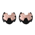 thumbnail image 4 of VONKY Easy To Wear Bow Work Hair Clips For Effortless Hairstyling On Go Wide Two Bows- light pink 2Set, 4 of 6