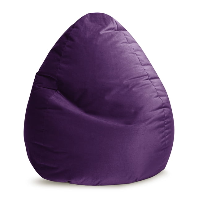 Gouchee Home Sambre Purple Bean Bag Chair Rembourré en Doux Velours 100 % polyester avec Remplissage de Billes de Polystyrène à Haute Densité, Forme en Goutte en Violet Foncé, Mesurant 30 Pouces P x 44 Pouces H, Siège Léger et portable Convenant aux Chambres d'Enfants, Dortoirs Ou Salons, Souvent Utilisé comme Siège lounge flexible.