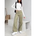 thumbnail image 4 of ORUYROP T-Shirts à Manches Longues pour Femmes Mode Automne 2023 Crop Tops Basiques Ajustés Y2K, 4 of 5