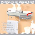 thumbnail image 2 of Bathroom Non-Perforated Soap Box Shelf Bathroom Supplies Towel Rack Non-Marking Stickers Bathroom Rack Wall-Mounted Soap Box, 2 of 5