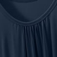 thumbnail image 4 of HUJlwoi Chemises de Nuit Grande Taille Modal Sans Manches Nuisette Basique Plissée Longue Robe de Nuit Coupe Ample Col Ras du Cou Robe de Nuit Unie, 4 of 4