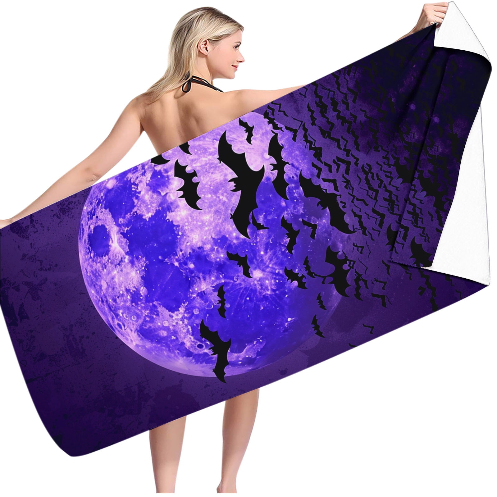 Unbranded Beach Towels For Women,ladies Halloween Printed Decorative Nightgown Bath Towel Swimming Towel Beach Towel One Size