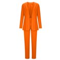thumbnail image 4 of Yuyuzo Womens Business 2 Piece Sets Long Sleeve Open Front Blazer Jackets with Work Pants Solid Color Suits, 4 of 6