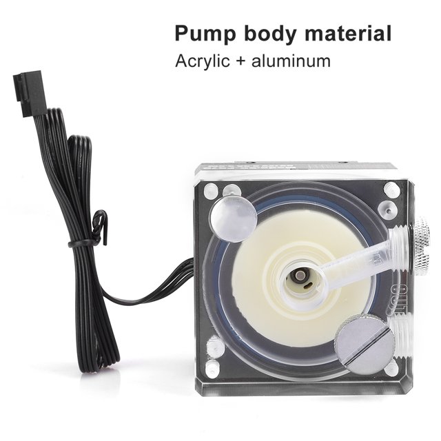 Noise <25dB Water-Cooled Pump Acrylic + Aluminum Computer Water Cooling For Small 4P Interface