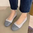 thumbnail image 2 of Casual Shoes For Women, Color-Block Canvas Slip-On Flats with Round Toe and Soft Sole for Spring and Summer, Large Sizes Available, 2 of 5