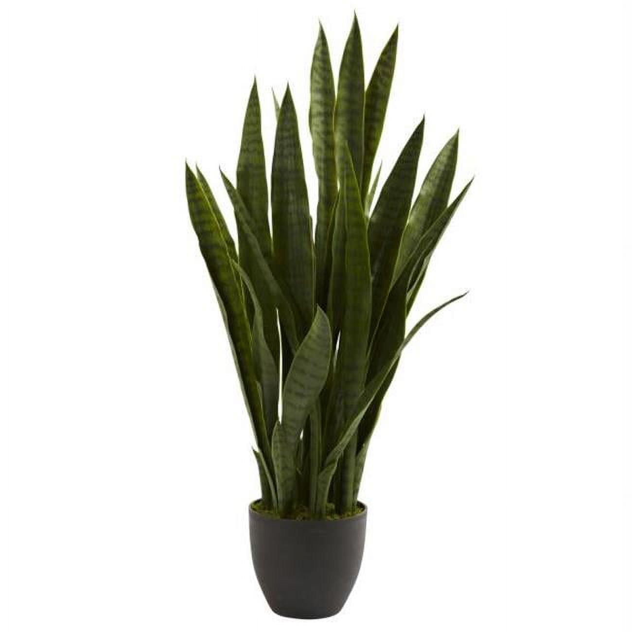 Nearly Natural Vert 4855 Sansevière de 35 Po avec Jardinière Noire