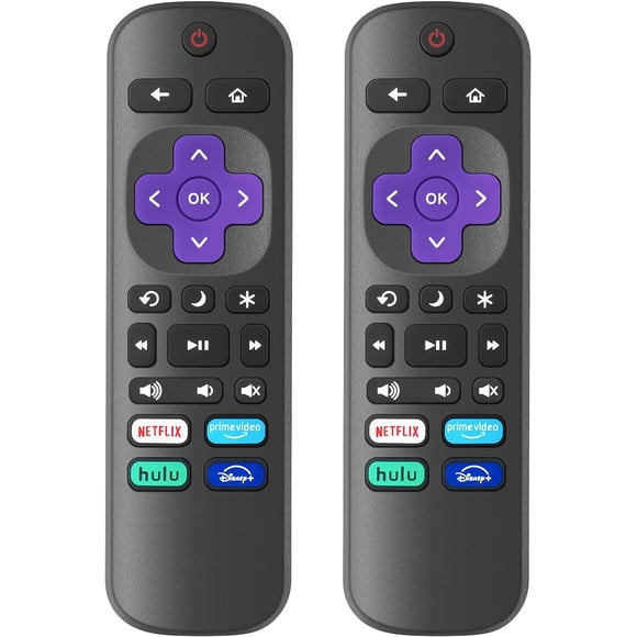 2-Pack Replacement TV Remotes for Roku TVs, IR Remotes for TV Only