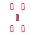 thumbnail image 2 of ZLight Weight Belt Slide Keeper Dive Fittings Holder Buckles Small Aluminum Scuba Diving Webbing Harness Retainer Tool Red 5Set, 2 of 6