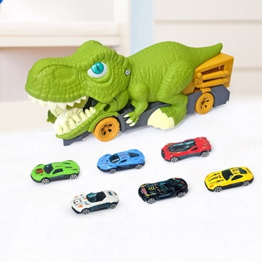 Offres de la Semaine Iumwxz Voiture Dévoreuse de Dinosaures pour Enfants, Grand Dinosaure Dévorant 6 Voitures en Alliage, Voiture Jouet pour Bébé, Cadeau Casse-Tête pour Garçons de 4 à 6 Ans Rabais de Noël! Congé du Nouvel An