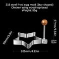 thumbnail image 3 of Yhmxh Kitchen Gadgets,Home and Kitchen,2PC Stainless Steel Ring 316 Stainless Steel Shaper Cooking Ring Non-stick Frying Tool Stainless Steel Egg Ring, 3 of 3