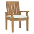 thumbnail image 3 of Modway Marina Ensemble de Salle à Manger d'Extérieur en Teck de 7 Pcs pour Patio en Blanc Naturel, 3 of 7