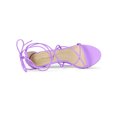 thumbnail image 4 of BLISSFUL STEP Sandales à Lacets à Brides à Talon Kitten pour Femmes pour la Rentrée Violet 6, 4 of 7
