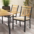thumbnail image 2 of Costway Patio Dining Chairs Set of 4 Metal Outdoor Chairs with Removable Padded Cushions, 2 of 10