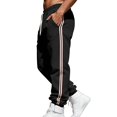 thumbnail image 4 of Ceisia Men Solid Color Loose Casual Pants Elastic Waist Drawstring Sports Gift Work Trousers, 4 of 9