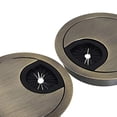 thumbnail image 3 of Milaget 2Pcs 60mm Desk Grommet Adjustable Cord Cover, Cables Hole Wire Management Bronze, 3 of 8