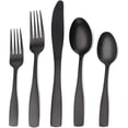 thumbnail image 1 of Matte Black Silverware Set, Satin Finish 5-Piece Stainless Steel Flatware set, Utensils for Kitchens, Dishwasher Safe, 1 of 7
