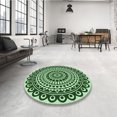 thumbnail image 4 of Ahgly Tapis d'Intérieur Lavable en Machine Carré Vert Émeraude Profond, 8 Pieds Carré, 4 of 7