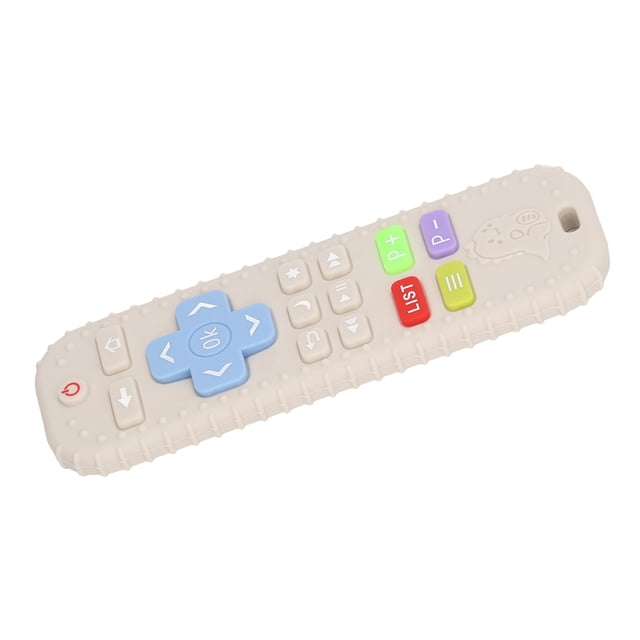 Cartoon Remote Baby Toy, Silicone TV Remote Control Shape Infant Chew Toy for Boys Girls