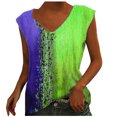 thumbnail image 2 of LSLJS Women's Summer Casual Design V-neck Button Print Undershirt, Womens Camisole Tank Tops, 2 of 6