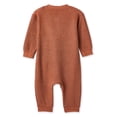 thumbnail image 2 of George Baby Boys' Waffle Henley Romper, 2 of 2