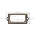 thumbnail image 2 of Unique Bargains 70x33mm Drawer Tag Label Metal Label Holder File Tag Frames Bronze Tone 30 Pack, 2 of 6