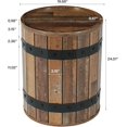 thumbnail image 2 of Tribesigns Barrel Side Table with Hidden Storage, 19.68" Round Rustic End Table with Removable Lid, Bedside Nightstand for Living Room (2PCS, Brown), 2 of 8