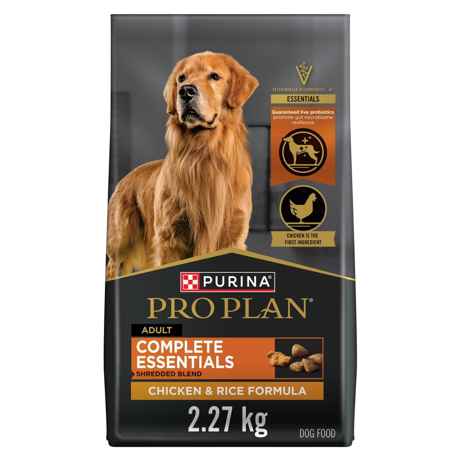Purina Pro Plan Essentiels Complets Mélange Déchiqueté Poulet et Riz, Nourriture Sèche pour Chiens 6.8kg