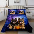 thumbnail image 1 of Erosebridal Animal Dogs Coverlet Set King,Starry Sky Galaxy Bedding Set,Kids Room Decorative,Ultra Soft,3 Pieces, 1 of 5