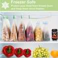 thumbnail image 4 of LNGOOR 4 Pcs Sac de Rangement Alimentaire en Silicone Réutilisable Étanche et Réutilisable Sac de Congélation Voyage/ Sac de Rangement pour la Maison Sacs-Cadeaux de Cuisine Sacs pour Scelleuse sous Vide-1 Sac Gallon Réutilisable/ 1 Sable Réutilisable, 4 of 7
