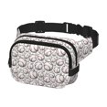 thumbnail image 2 of Xecao Sac de Taille Double Couche Baseball Mignon pour Voyages Cyclisme Activités Extérieures avec Sangle Réglable et Poches Zippées, 2 of 9