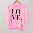 thumbnail image 1 of Meichang Sweatshirts à Col Rond pour Femmes, Sweatshirts de la Saint-Valentin, Sweatshirts Graphiques Cœur, Manches Longues Décontractées, Coupe Ample, Vacances, 1 of 3