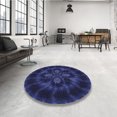 thumbnail image 4 of Ahgly Tapis d'Intérieur Lavable en Machine Carré Bleu Nuit, 3 Pieds Carré, 4 of 7