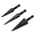 thumbnail image 3 of Step Drill Bit Set, Hex Handle Step Drill Bit Cut Quickly High Polishing Non Slip  For Metal, 3 of 8