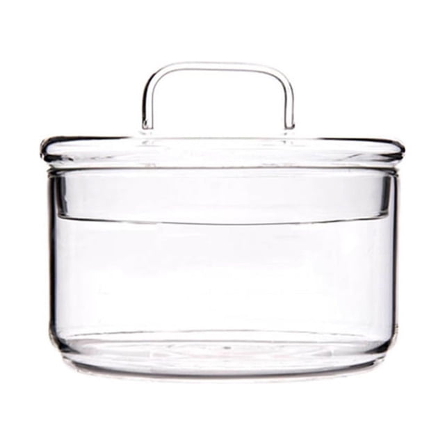 Stackable Heat Resistant Glass Bowl Transparent Salad Bowl Innovative Dessert Fruit Box With Lid