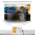 thumbnail image 2 of yeacher YG300 Portable Mini Projector for Home & Outdoor, HD Wall Projection, Blue-White, 400-600 Lumens, 1920x1080 Resolution, LED Light Source, 24-60 Inch Screen, 2W Speaker, 12V/5V Power Supply, 2 of 7