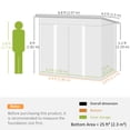 thumbnail image 3 of Outsunny Outdoor Storage Shed, Garden Shed with Lockable Doors, Light Green, 3 of 10