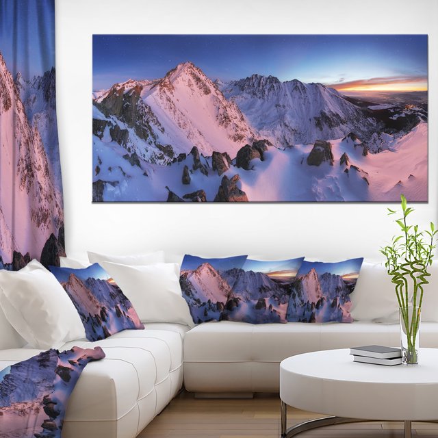 Slovakia Tatras Winter Mountains - Landscape Canvas Art Print