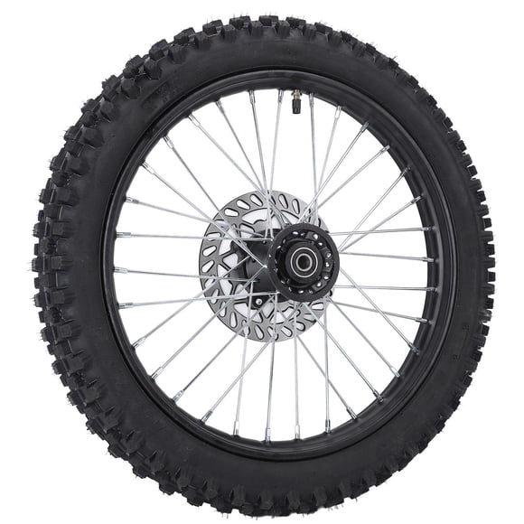 Front Wheel Rim Tire Replacement, 17 Inch 15mm Rim Axle Easy Installation Dirt Bike Front Wheel Assembly for Pit Dirt Bike