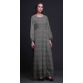 thumbnail image 4 of Bimba Robe Maxi à Manches Longues pour Femmes en Georgette Mousse Cheddar à Imprimé Floral avec Taille Élastique - Xxx-Grand, 4 of 5