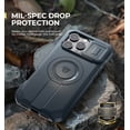 thumbnail image 3 of Dexnor for iPhone 16 Pro Max Case with Slide Camera Cover & Adjustable Kickstand & Built-in Screen Protector,Compatible with MagSafe Shockproof Bumper Case Heavy-Duty Magnetic Protective Cover,Blue, 3 of 7
