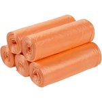 PinesC Small Trash Bags Strong Thicken Biodegradable Garbage Bag Wastebasket for Kitchen Office Home Bathroom Bedroom 100 Counts Random Color, Orange, 17.7 inch x 19.7 inch(45 x 50 cm) Random