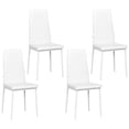 thumbnail image 1 of HOMCOM Dining Chairs, Set of 4, PU Leather Upholstered Accent Chairs, Back, 1 of 9