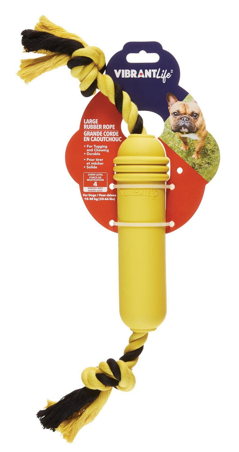 Jouets pour chiens en corde de caoutchouc Vibrant Life de grande taille