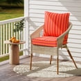 thumbnail image 2 of Gymax 2PCS Deep Seat Chair Cushion Pads Set Indoor/Outdoor w/ Rope Belts Orange, 2 of 9