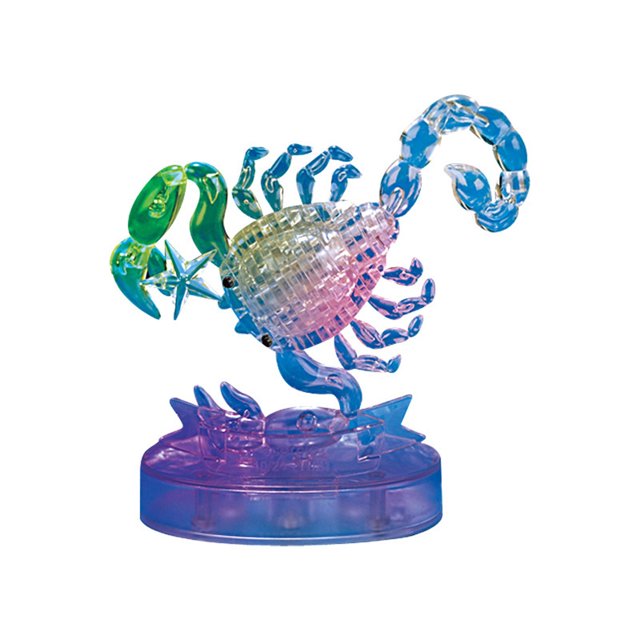 Huanglei 3D Crystal Puzzle Jig-saw Clear Twelve 12 Constellation Astrolog Flash LED Light