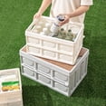 thumbnail image 4 of Outdoor Folding Box Removable Wooden Board Top Lid Large Capacity Multifunctional Storage Portable Camping Car Trunk Storage Box Home Clothes Container Household Products, 4 of 8